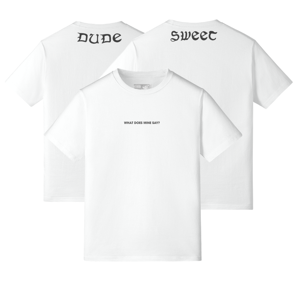 What does mine say? | Classic Fit Crew Neck | Black Text