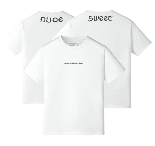 What does mine say? | Classic Fit Crew Neck | Black Text